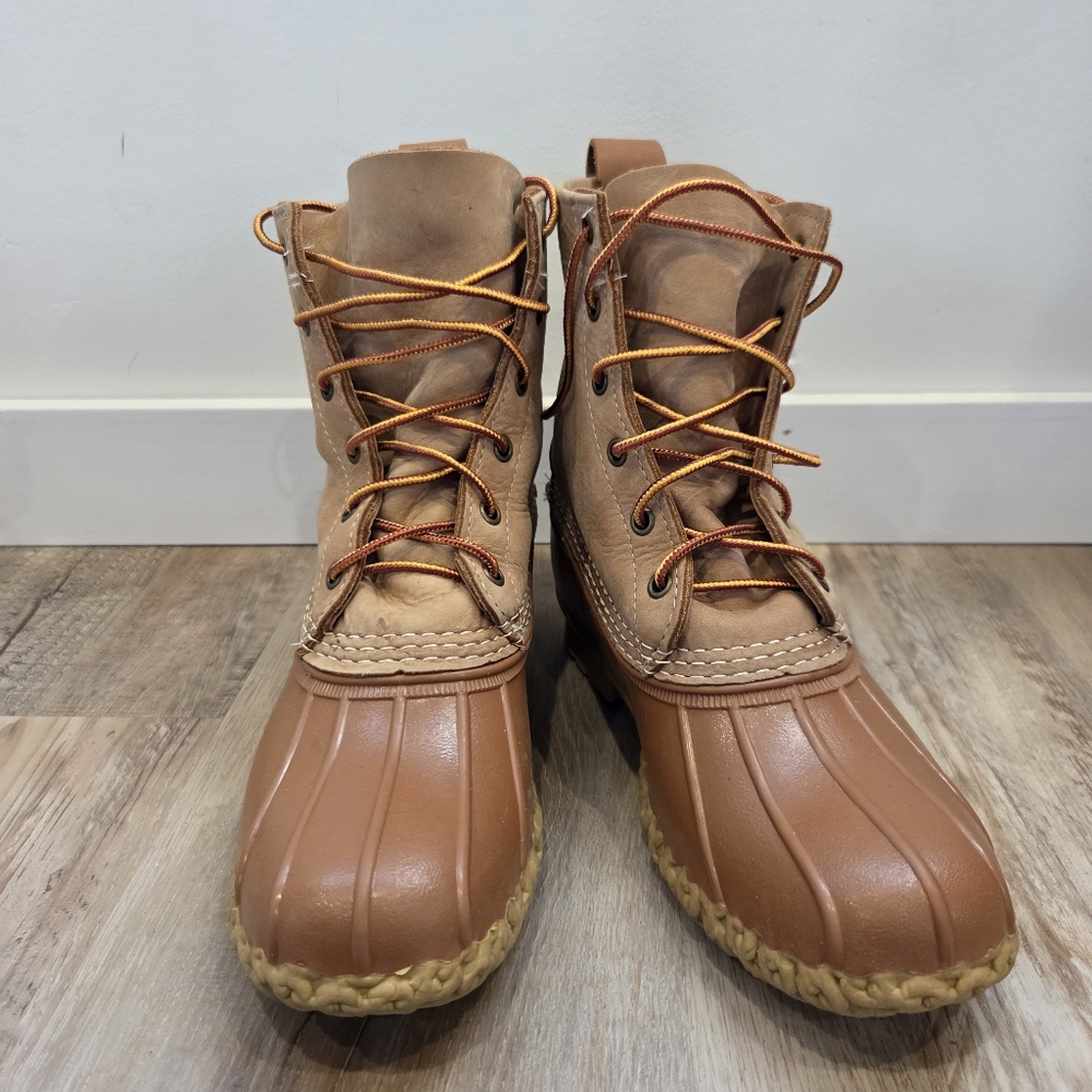 SOLDLL Bean Women’s 8” Insulated Bean Boots Brown Leather Duck Boots Size 8M